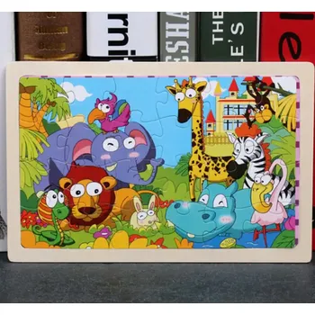 Puzzle Dřevěné puzzle pro nejmenší (L-24ks) - ZVÍŘÁTKA 1 (Značka: DATGO)