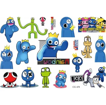 Odstranitelné tetování Dětské dočasné tetování - RAINBOW FRIENDS 2 (Značka: ROBLOX)