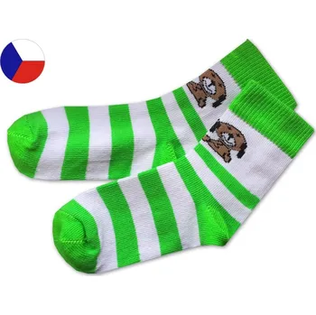 Dětské bavlněné ponožky 22/24 Pejsci Fido zelení