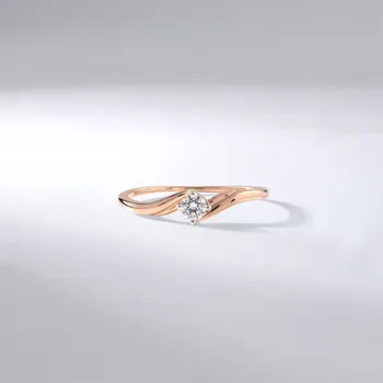 Prsten Lillian Vassago Zásnubní prsten s diamantem, růžové zlato LLV59-DR085R Velikost prstenu: 54