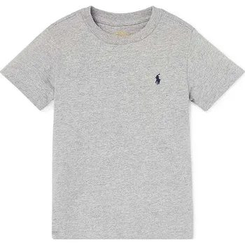 Chlapecké tričko Dětské bavlněné tričko Polo Ralph Lauren šedá barva 322832904039 09X, vel. 102-108