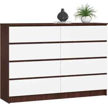 Nábytek Komoda K140 8SZ wenge/bílá