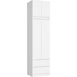 Šatní skříň s nástavbou STAR - bílá