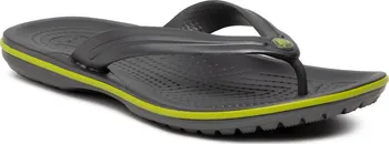 Pánské žabky Crocs Crocband Flip Graphite/Volt Green