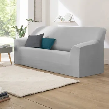 Napínací potah Blancheporte Pružný jednobarevný potah na křeslo a pohovku perlově šedá potah na křeslo