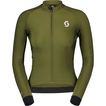 cyklistický dres SCOTT W'S RC Pro Warm LS Fir Green/Cloud Pink - vel. L r.24