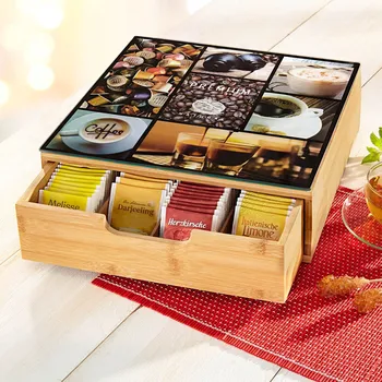 Dóza na potraviny Organizér na čaj a kávové kapsle béžová