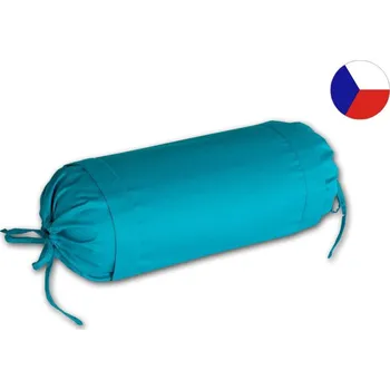 Dekorativní polštářek Dekorační povlak na polštář válec 15x35 Modrý satén