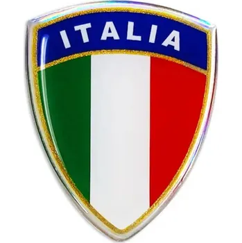 Samolepicí dekorace na vozidlo 3D samolepka s italskou vlajkou štít - Scudetto