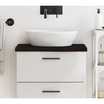 Deska pod umyvadlo vidaXL Koupelnová deska 60x30x(2-4) cm ošetřený masiv [3156006] Barva: tmavě hnědá