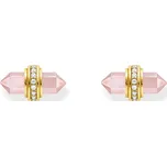 Thomas Sabo H2281-414-9 Gold stud earrings with pink onyx