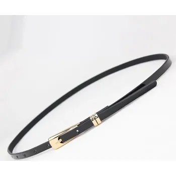 Opasek Tenký dámský opasek z PU kůže - černá