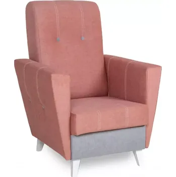 Křeslo Křeslo Ares, růžovo-šedá/nohy bílé (esito - an 4060/4065)