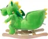 Houpací kůň SpielWerk Houpací dráček s opěradlem a zvukem zelený