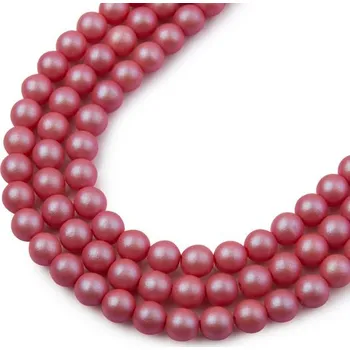 Korálek Manumi České mačkané korálky Manumi 4 mm pearl red
