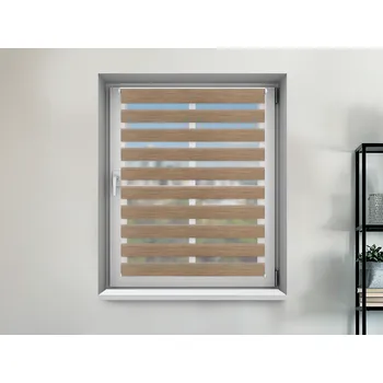 Roleta FEXI Zatemňovací Roleta Den a noc, Nature blackout oříšek, A 02906 v POLO kazetě, 150x30 cm