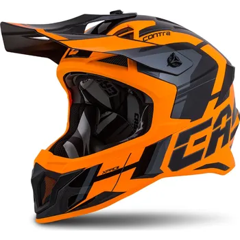 Helma na motorku CASSIDA Helmets PŘILBA CROSS PRO 2 CONTRA, CASSIDA (ORANŽOVÁ/ČERNÁ/ŠEDÁ) Velikost: XL