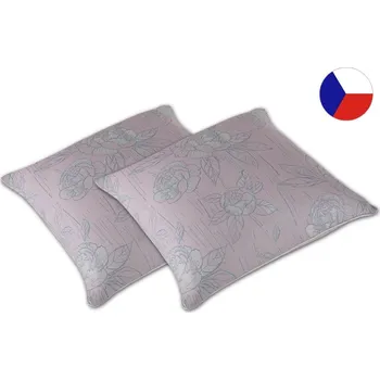 Dekorativní polštářek Damaškový dekorační polštářek 40x40 EXCELLENT GRACE Pivoňky růžové s výpustkou