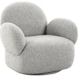 Nordic Living Světle šedé bouclé lounge křeslo Messina