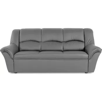 Pohovka Kožená pohovka 3 DUBAJ LUX, šedá (u-25)