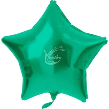 Zábavní pyrotechnika Balón fóliový 48 cm Hvězda - matná zelená