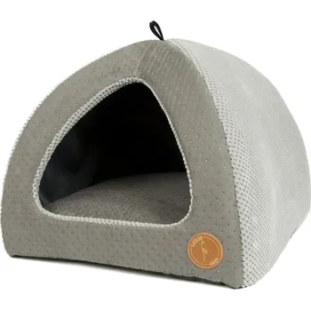 Pelíšek pro psa Lauren Design Bouda Bella PREMIUM, šedá Velikost: S (40x40cm)