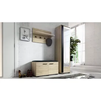 Předsíňová stěna Předsíňová stěna PIK2, dub craft zlatý/věšáková