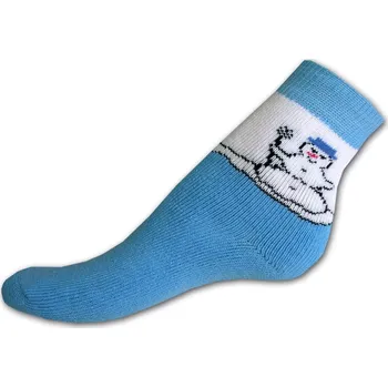 Dětské froté ponožky Sněhulák modrý 19/21