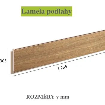 Schodiště Vinylové schody ECOLINE 9555 Dub bush Varianta: Lamela Střed, 1235 x 305 mm