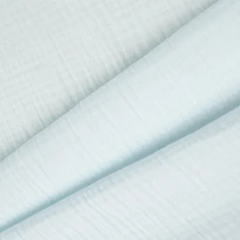 Látka mušelin/dvojitá gázovina Leia světle modrá