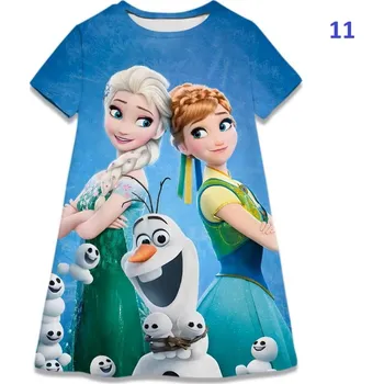 Dívčí tričko Frozen (Ledové království) Dětské šaty s 3D potiskem na motivy oblíbené pohádky " Ledové království" Barva: 11 (TQDX-09041), Velikost: 90/3 roky