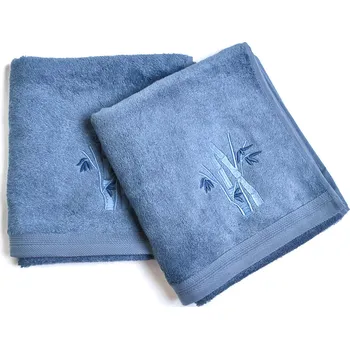 Bambusová froté osuška BOSTON / BAMBUS, ocelově modrá, 70x140cm