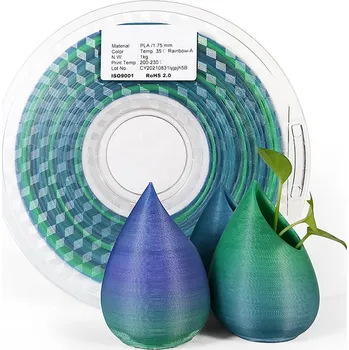 Filament HELLO3D 1 kg PLA DUHA reagující na teplo (Temperature rainbow)