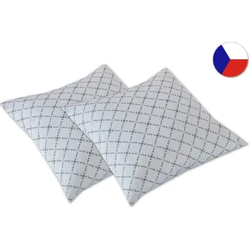 Dekorativní polštářek Damaškový dekorační polštářek 40x40 EXCELLENT GEON Mřížka modrá světlá