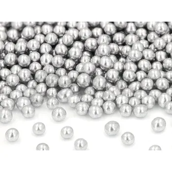 Cukrovinka Cukrové stříbrné korálky velké 100g