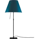 Luceplan Costanza stolní lampa D13 černá/modrá - stínidlo - Ø 40 cm, výška 28 cm; noha - 18 x 18 cm černá, modrá 1 x 140 W - Doprava zdarma