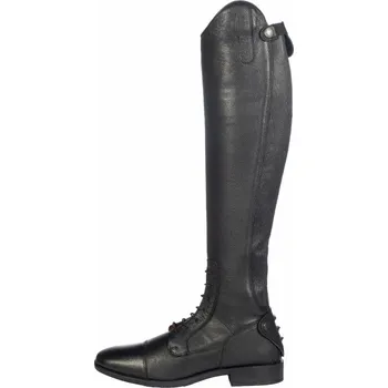 Jezdecká obuv HKM Vysoké jezdecké boty kožené -Titanium Style- standard, width XL black Velikost: 42