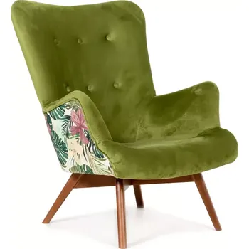 Křeslo Křeslo Picolo II, zelená Kronos 16 + vzor Tropic 01 / ořech