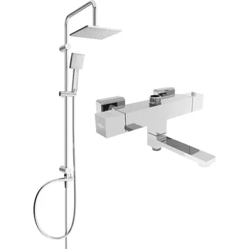 Vodovodní baterie Mexen Tord sprchový set s dešťovou sprchou a sprchovou baterií Zero, chromová, 77910200-00