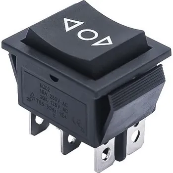 vypínač Hadex Tlačítko kolébkové ON-OFF-ON 2p. 250V/15A < O >