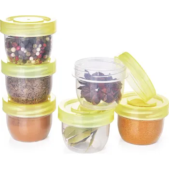 Dóza na potraviny GREEN BOX | sada 6 šroubovacích dóz | 50 ml Dedra