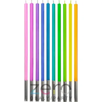 Dortová svíčka Svíčka narozeninová 14,5 cm (10 ks) - barevné (mix)