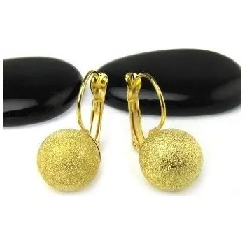 Náušnice Prosperk Náušnice kuličky zlaté pískové S4774