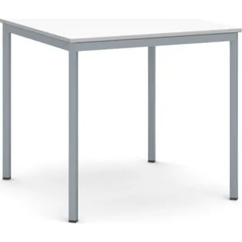 Jídelní stůl B2B Partner Jídelní stůl, 80x80 cm, tmavě šedá podnož, bílá