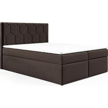 Postel Postel 76 180x200 cm s úložným prostorem Hnědá
