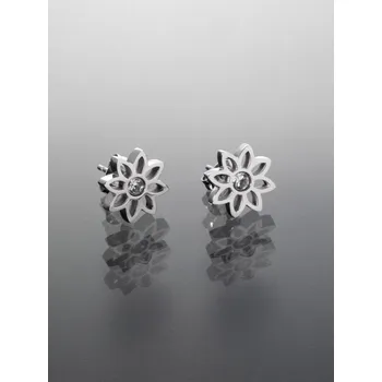 Náušnice Prosperk Náušnice kytičky s kamínkem ve středu S3998