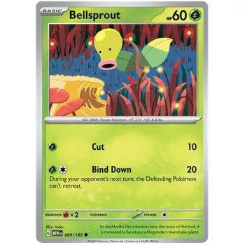 Sběratelská karetní hra Pokémon TCG Bellsprout 069/165 - Reverse Holo