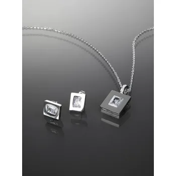 Souprava šperků Prosperk Dámská sada náušnice a náhrdelník hranatý S4938