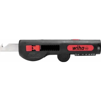 Kleště Wiha Abisolier-Multitool, für Rundkabel, Abisolier-/ Abmantelungswerkzeug (schwarz/rot, bis 6mm˛)