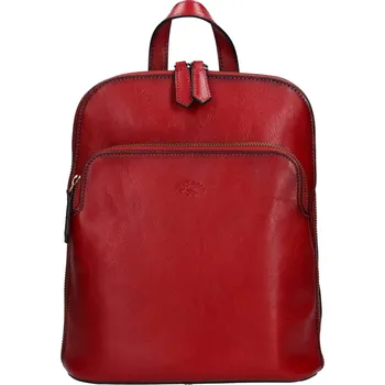 Městský batoh Dámský kožený batoh Katana Roxana - tmavě červená